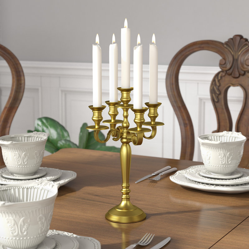 Astoria Grand 5 Arm Metal Centerpiece Candelabra & Reviews Wayfair